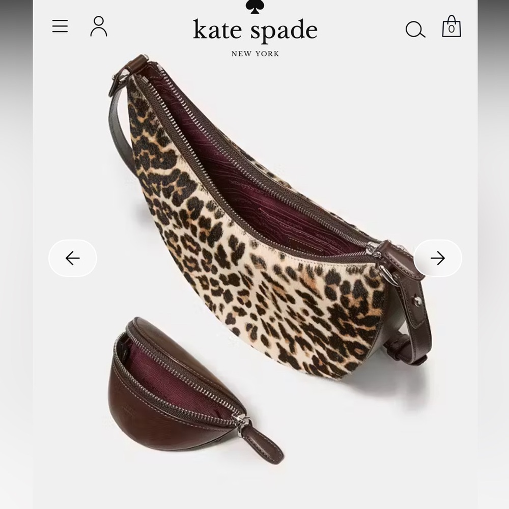 NWT Kate Spade Duo Leopard Haircalf Crossbody Bag - Picture 6 of 14